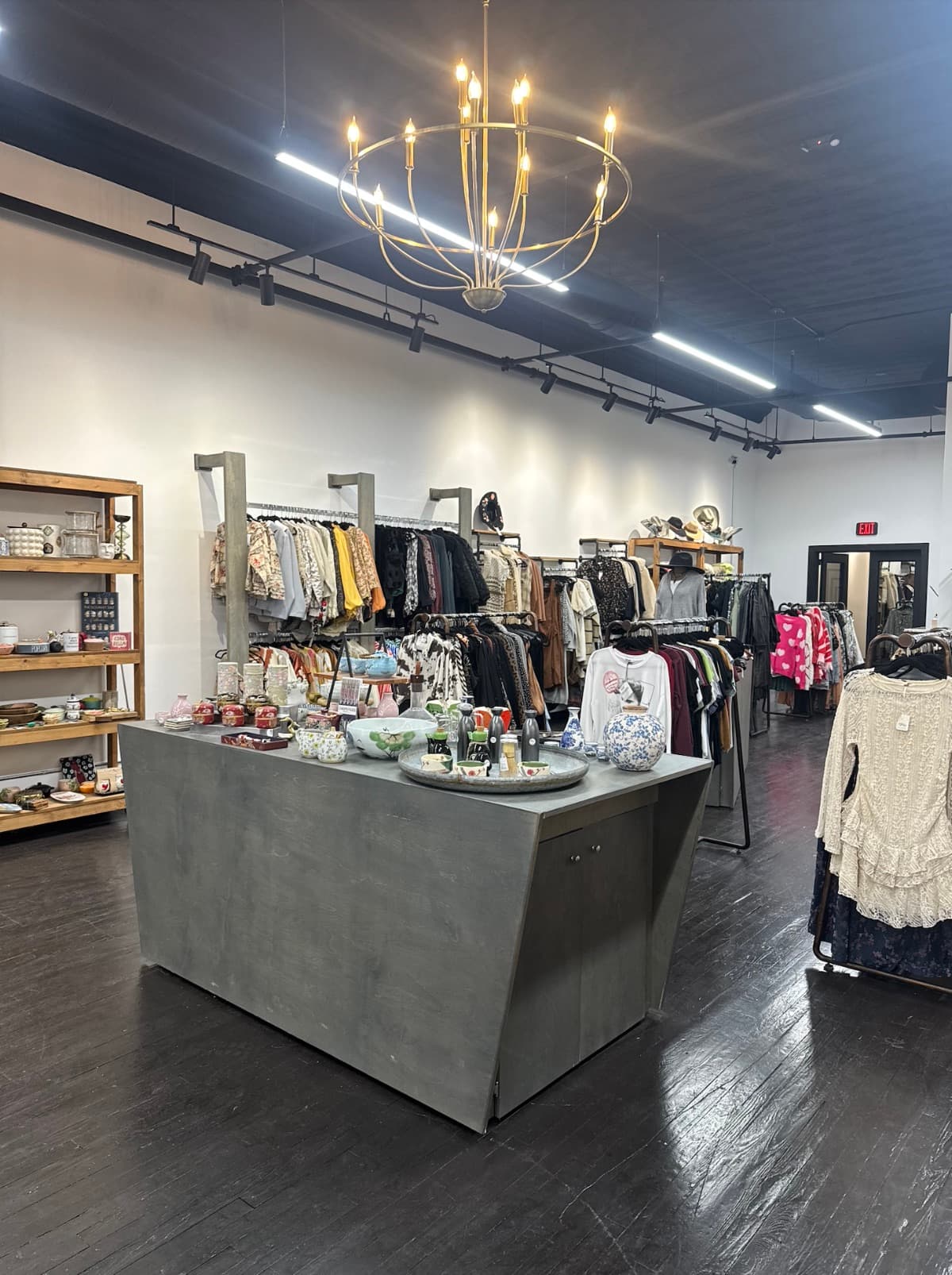 Clothing displays inside Nikko Blu Boutique
