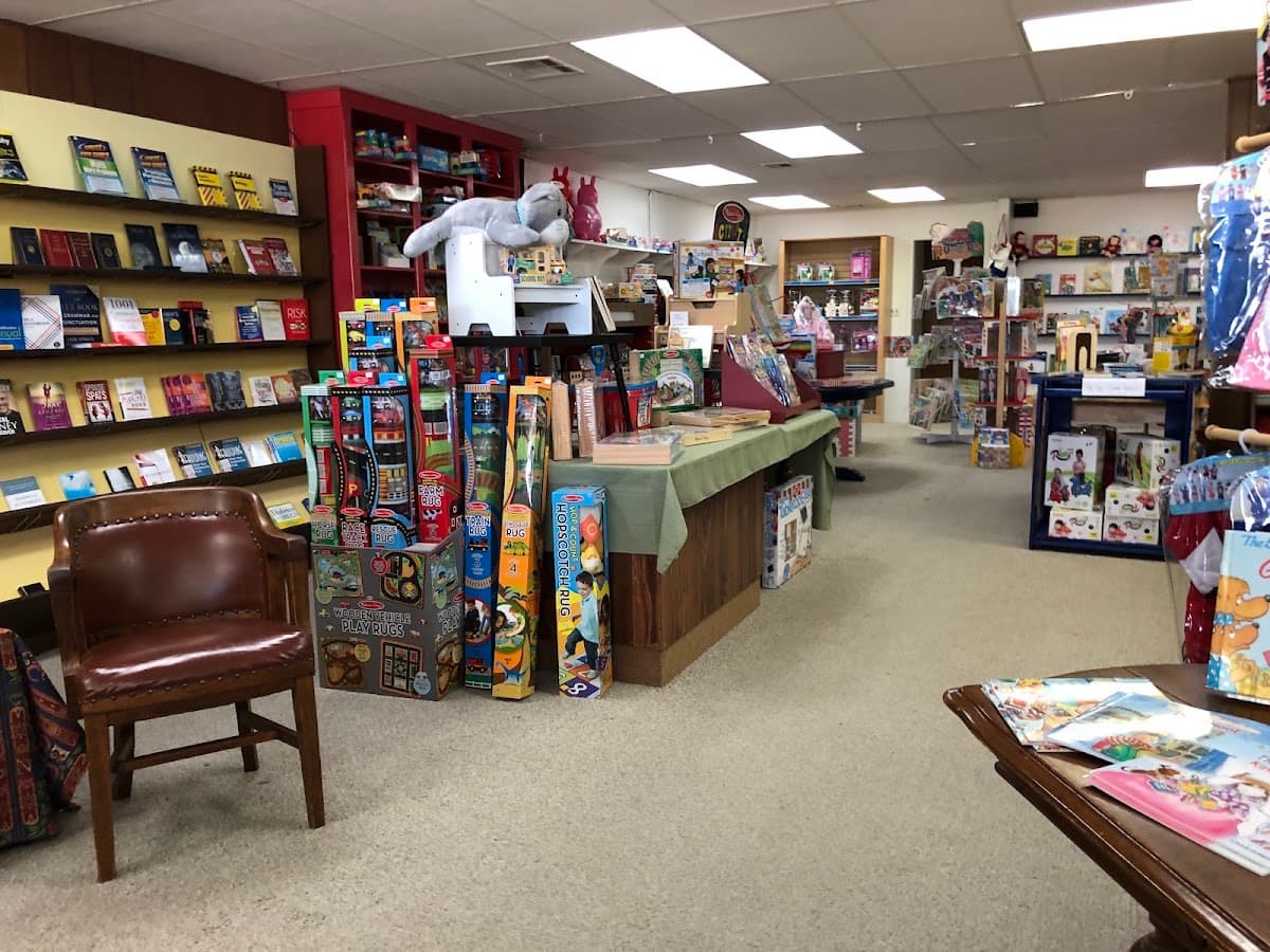 Bookshelves inside Nonna's Bookseller on Main Street