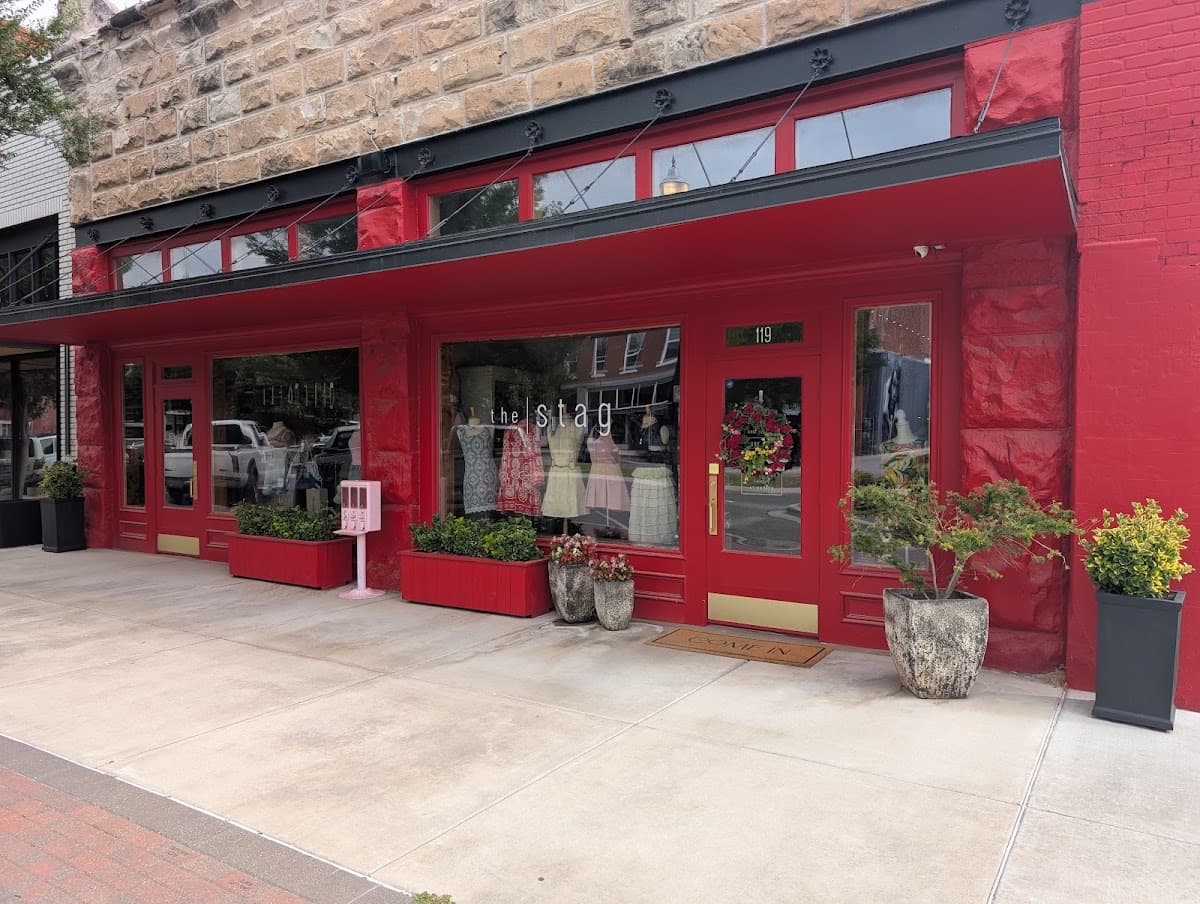 The Stag boutique in its historic red Main Street storefront