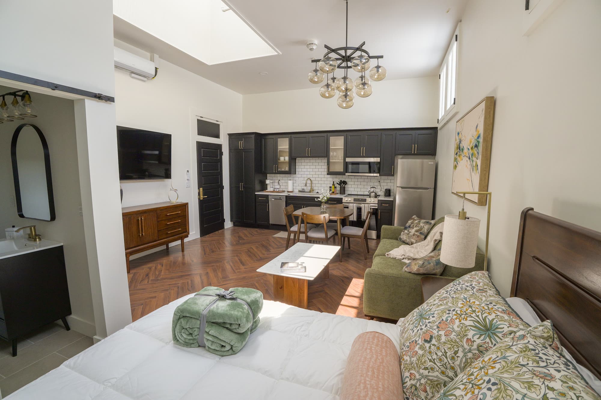 Inside loft D — Ardmore 1 Bedroom loft with two skylights